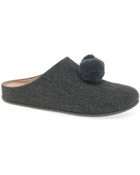Fitflop Fitflop Chrissie Pom Pom Slippers - Grey