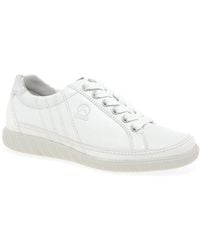 Gabor - Amulet Wide Fit Leather Trainers - Lyst