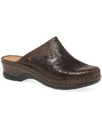Josef Seibel - Catalonia Cerys Womens Leather Clogs Women's Clogs (shoes) In Brown - Lyst