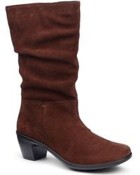 Hotter - Rhone Wide Fit Calf Boots - Lyst