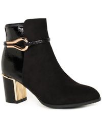 Lotus - Sleek Leather Ankle Boots - Lyst