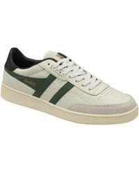 Gola - Contact Leather Trainers Colour: Off/Evergreen - Lyst