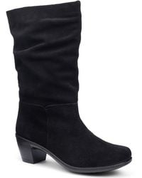 Hotter - Rhone Wide Fit Calf Boots - Lyst