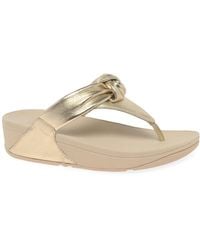 Fitflop - Fitflop Lulu Knot Toe Post Sandals - Lyst