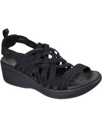 Skechers Pier-lite Wedge Sandals - Black