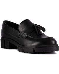 Clarks Leather Alexa Agnes Loafers in Black (Black Leather -) (Black) |  Lyst UK