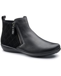 Hotter - Winchester Wide Biker Boots - Lyst