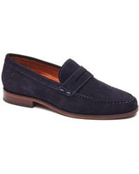 Base London - Slate Penny Loafers - Lyst