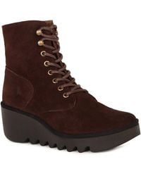 Fly London - Birr Wedge Heel Boots - Lyst