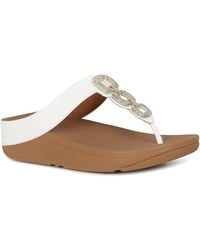 Fitflop - Fino Crystal Chain Toe Post Sandals - Lyst