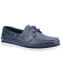 Hush Puppies Henry Lace Up Moccasin Shoes - Blue