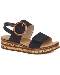 Rieker - Page Wedge Heel Sandals - Lyst
