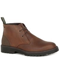 Barbour - Leather Lace-Up Ankle Boots - Lyst