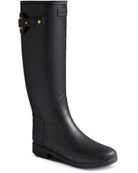 HUNTER - Refined Tall Eyelet Buckle Boots - Lyst