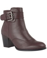 lotus red ankle boots