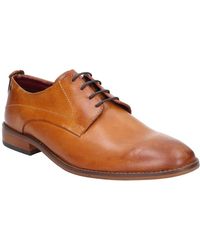 Base London - Script Washed Derby Shoes - Lyst