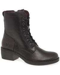 Fly London Meme Leather Boot in Black | Lyst Canada