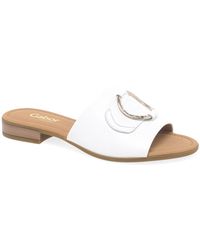 Gabor Fresh Slip On Sandals - White