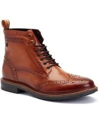 Base London - Dealer Brogue Boots - Lyst
