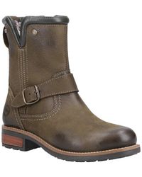 Cotswold - Buckled Faux Fur-Lined Ankle Boots - Lyst