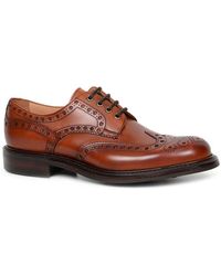 Cheaney - Avon Wingcap Brogue Shoe - Dark Leaf Calf Le - Lyst
