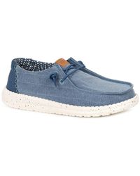 HEYDUDE - Wendy Chambray Grid Shoes - Lyst