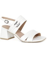 Caprice - Plan Sandals Colour: Platino Met Lea - Lyst