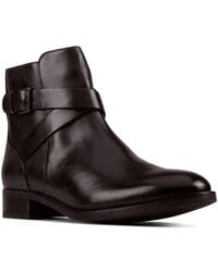 Clarks Enfield River Ankle Boot With Buckle Detail in Brown | Lyst UK