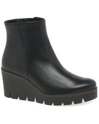 Gabor - Utopia Wedge Heel Ankle Boots - Lyst