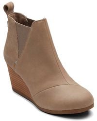 TOMS - Kelsey Ankle Wedge Boots Size: 4 - Lyst