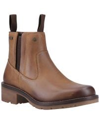 HUNTER - Skye Dealer Boot Leather Dark Tan Boots - Lyst