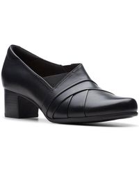 Clarks Leather Linnae Way High Cut Court Shoes in Black | Lyst Australia