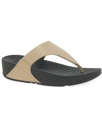 Fitflop - Fitflop Lulu Leather Toe Post Sandals - Lyst