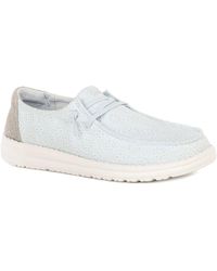 HEYDUDE - Wendy Eyelet Lace Canvas Shoes - Lyst