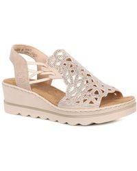Rieker - Honduras Wedge Heel Sandals Colour: 62 - Lyst