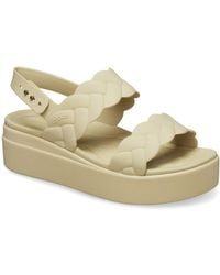 Crocs™ - Women's Brooklyn Woven Low Wedges Platform Sandals - Lyst