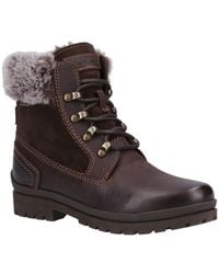 Cotswold - Faux Fur-Lined Lace-Up Ankle Boots - Lyst