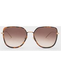 Charles & Keith - Lisbeth Tortoiseshell Butterfly Sunglasses - Lyst