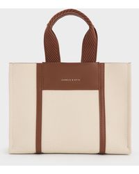 Charles & Keith - Mini Shalia Canvas Tote Bag - Lyst