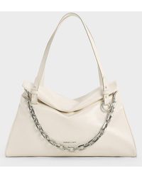 Charles & Keith - Andromeda Chunky-chain Trapeze Tote Bag - Lyst