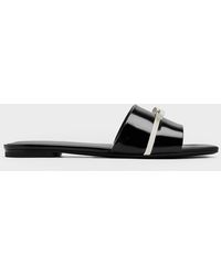 Charles & Keith - Two-tone Bow Slide Sandals - Lyst