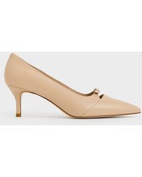 Charles & Keith - Buckle-strap Pointed-toe Pumps - Lyst