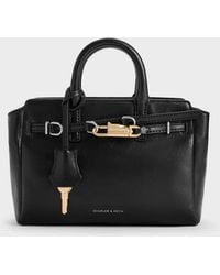 Charles & Keith - Mini Delfina Belted Tote Bag - Lyst