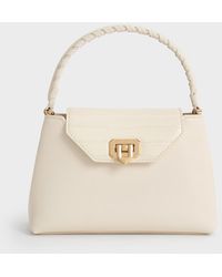 Charles & Keith - Arwen Croc-Effect Braided-Strap Top Handle Bag - Lyst