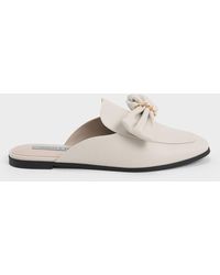 Charles & Keith - Chain-link Bow Loafer Mules - Lyst