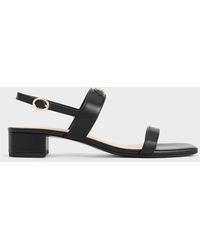 Charles & Keith - Trifina Metallic-accent Slingback Sandals - Lyst