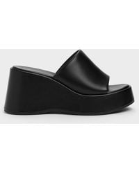 Charles & Keith - Wide-Strap Platform Wedges - Lyst