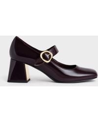 Charles & Keith - Patent Buckled Mary Jane Pumps - Lyst