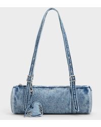 Charles & Keith - Rey Denim Elongated Shoulder Bag - Lyst