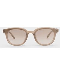 Charles & Keith - Roux Crystal Square Sunglasses - Lyst